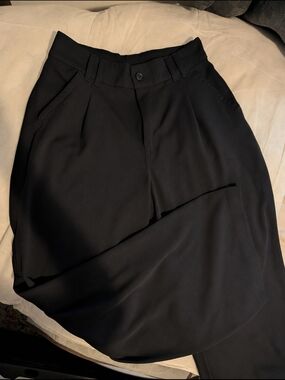 American Eagle Outfitters Black High-Waist Trousers
